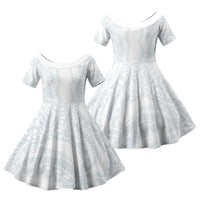 Samoa Lotu Tamaiti Family Matching Mermaid Dress and Hawaiian Shirt Teuila With Tribal Motifs