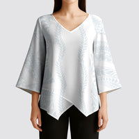Samoa Lotu Tamaiti Kimono Sleeve Blouse Teuila With Tribal Motifs