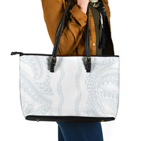 Samoa Lotu Tamaiti Leather Tote Bag Teuila With Tribal Motifs