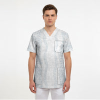 Samoa Lotu Tamaiti Scrub Top Teuila With Tribal Motifs