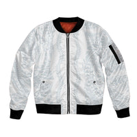 Samoa Lotu Tamaiti Sleeve Zip Bomber Jacket Teuila With Tribal Motifs