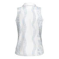 Samoa Lotu Tamaiti Women Sleeveless Polo Shirt Teuila With Tribal Motifs