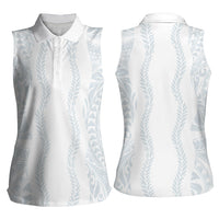 Samoa Lotu Tamaiti Women Sleeveless Polo Shirt Teuila With Tribal Motifs