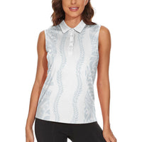 Samoa Lotu Tamaiti Women Sleeveless Polo Shirt Teuila With Tribal Motifs