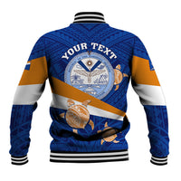 Personalized Marshall Islands Baseball Jacket Manit Day Coat Of Arms With Polynesian Turtle LT05 - Polynesian Pride