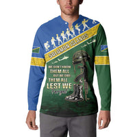 Solomon Islands Remembrance Day Button Sweatshirt Lest We Forget