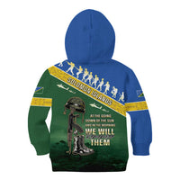 Solomon Islands Remembrance Day Kid Hoodie Lest We Forget