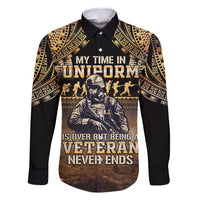 Polynesia Veterans Day Family Matching Summer Maxi Dress and Hawaiian Shirt Thank You Veterans Polynesian Pattern