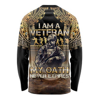 Polynesia Veterans Day Long Sleeve Shirt Thank You Veterans Polynesian Pattern LT05 - Polynesian Pride