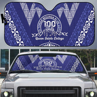 Queen Salote College Centenary Auto Sun Shade Tongan Kupesi Pattern - Polynesian Pride