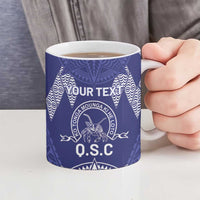 Personalised Queen Salote College Centenary Ceramic Mug Tongan Kupesi Pattern - Polynesian Pride