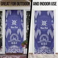 Personalised Queen Salote College Centenary Door Cover Tongan Kupesi Pattern - Polynesian Pride