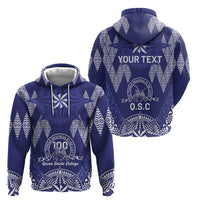 Personalised Queen Salote College Centenary Hoodie Tongan Kupesi Pattern - Polynesian Pride