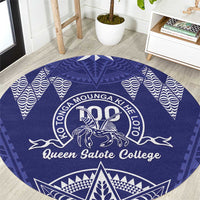 Queen Salote College Centenary Round Carpet Tongan Kupesi Pattern - Polynesian Pride