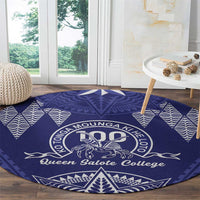 Queen Salote College Centenary Round Carpet Tongan Kupesi Pattern - Polynesian Pride