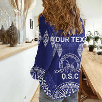 Personalised Queen Salote College Centenary Women Casual Shirt Tongan Kupesi Pattern - Polynesian Pride
