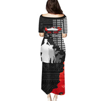 Pearl Harbor Remembrance Day Family Matching Puletasi Dress and Hawaiian Shirt USS Arizona In Memory With Polynesian Pattern LT05 - Polynesian Pride