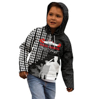 Pearl Harbor Remembrance Day Kid Hoodie USS Arizona In Memory With Polynesian Pattern LT05 - Polynesian Pride