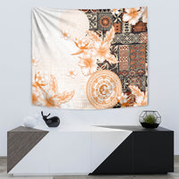 Fiji Tapestry Masi Tapa Pattern Brown LT05 - Polynesian Pride