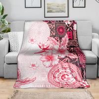 Fiji Blanket Masi Tapa Pattern Red LT05 - Polynesian Pride