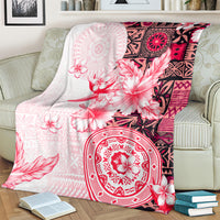 Fiji Blanket Masi Tapa Pattern Red LT05 - Polynesian Pride