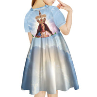 Guam Patroness Kid Short Sleeve Dress The Legend Santa Marian Kamalen LT05 - Polynesian Pride