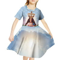Guam Patroness Kid Short Sleeve Dress The Legend Santa Marian Kamalen LT05 - Polynesian Pride