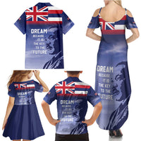 Hawaii MLK Day Family Matching Summer Maxi Dress and Hawaiian Shirt LT05 - Polynesian Pride