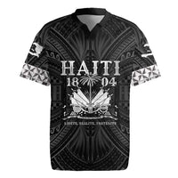 Haiti 1804 Rugby Jersey Polynesian Silver Neg Maron