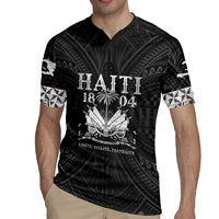 Haiti 1804 Rugby Jersey Polynesian Silver Neg Maron