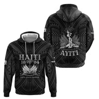 Haiti 1804 Zip Hoodie Polynesian Silver Neg Maron