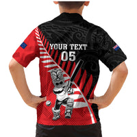 Custom New Zealand Canterbury Cricket Family Matching Mermaid Dress and Hawaiian Shirt With Maori Pattern