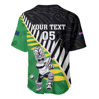 Custom New Zealand Central Districts Cricket Baseball Jersey With Maori Pattern