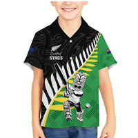 Custom New Zealand Central Districts Cricket Family Matching Mermaid Dress and Hawaiian Shirt With Maori Pattern