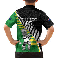 Custom New Zealand Central Districts Cricket Family Matching Off Shoulder Short Dress and Hawaiian Shirt With Maori Pattern LT05 - Polynesian Pride