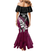 Custom New Zealand Northern Districts Cricket Family Matching Mermaid Dress and Hawaiian Shirt With Maori Pattern