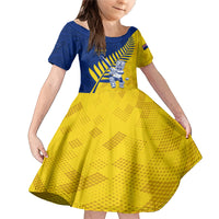 Custom New Zealand Otago Cricket Family Matching Mermaid Dress and Hawaiian Shirt With Maori Pattern