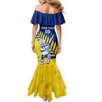 Custom New Zealand Otago Cricket Family Matching Mermaid Dress and Hawaiian Shirt With Maori Pattern