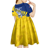 Custom New Zealand Otago Cricket Kid Short Sleeve Dress With Maori Pattern LT05 - Polynesian Pride