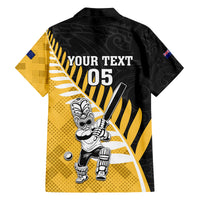 Custom New Zealand Wellington Cricket Family Matching Off Shoulder Short Dress and Hawaiian Shirt With Maori Pattern LT05 - Polynesian Pride