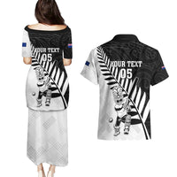 Custom New Zealand Cricket Couples Matching Puletasi and Hawaiian Shirt With Maori Pattern LT05 - Polynesian Pride