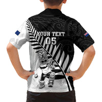 Custom New Zealand Cricket Family Matching Short Sleeve Bodycon Dress and Hawaiian Shirt With Maori Pattern LT05 - Polynesian Pride