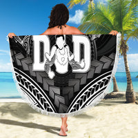 Happy Father's Day Beach Blanket I Love You Dad Polynesian Style