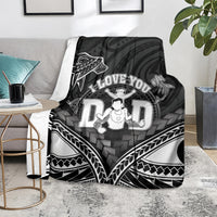 Happy Father's Day Blanket I Love You Dad Polynesian Style