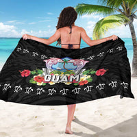 Guam Chamorro Sarong Tribal Latte Stone With Dolphins Black