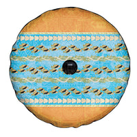Hawaii Humuhumu Fish Maile Pikake Lei Spare Tire Cover Tribal Tapa Orange Version