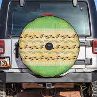 Hawaii Humuhumu Fish Maile Pikake Lei Spare Tire Cover Tribal Tapa Green Version