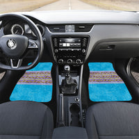 Hawaii Humuhumu Fish Maile Pikake Lei Car Mats Tribal Tapa Blue Version