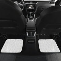 Tokelau White Sunday Car Mats Elegant Hibiscus Polynesian Tribal Pattern