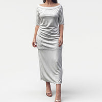 Tokelau White Sunday Puletasi Elegant Hibiscus Polynesian Tribal Pattern